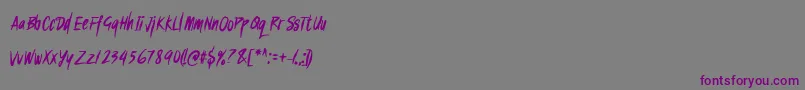 SukroRegular Font – Purple Fonts on Gray Background