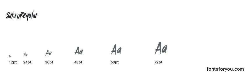 SukroRegular (62379) Font Sizes