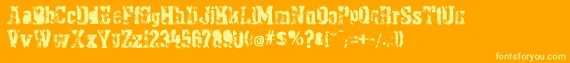 More about Pythoniandeluxe Font Pythoniandeluxe Font – Yellow Fonts on Orange Background