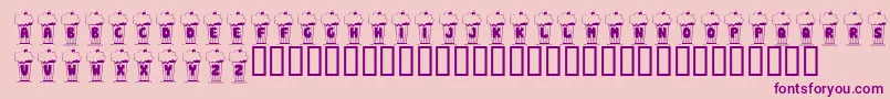 Police KrShake – polices violettes sur fond rose