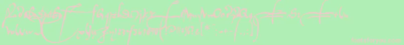 Regalloaplaya Font – Pink Fonts on Green Background