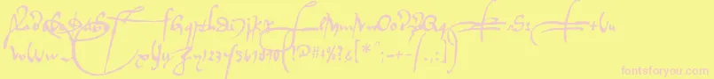 Шрифт Regalloaplaya – розовые шрифты на жёлтом фоне