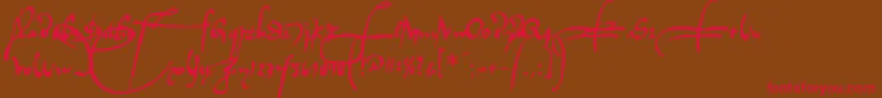 Regalloaplaya Font – Red Fonts on Brown Background