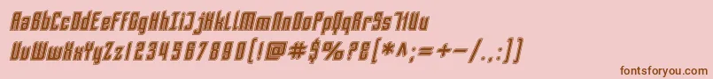 SfPiezolectricInlineOblique Font – Brown Fonts on Pink Background