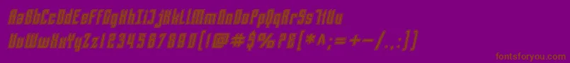 SfPiezolectricInlineOblique Font – Brown Fonts on Purple Background