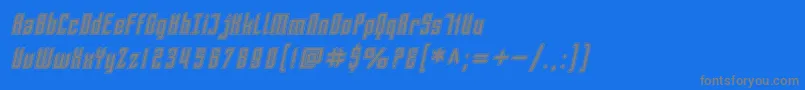 SfPiezolectricInlineOblique Font – Gray Fonts on Blue Background