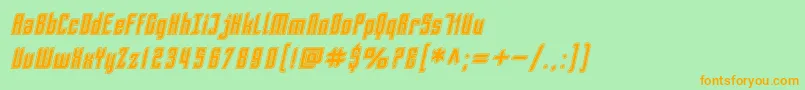 More about SfPiezolectricInlineOblique Font SfPiezolectricInlineOblique Font – Orange Fonts on Green Background