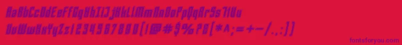 fuente SfPiezolectricInlineOblique – Fuentes Moradas Sobre Fondo Rojo