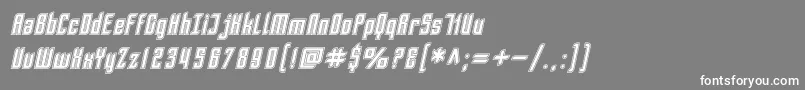 SfPiezolectricInlineOblique Font – White Fonts on Gray Background