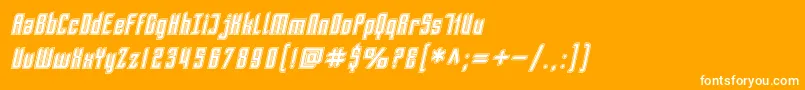 SfPiezolectricInlineOblique Font – White Fonts on Orange Background