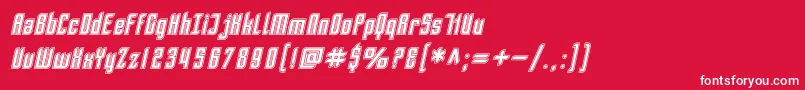 fuente SfPiezolectricInlineOblique – Fuentes Blancas Sobre Fondo Rojo