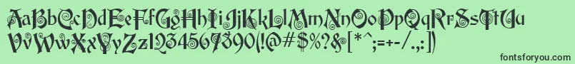 EdisonMf Font – Black Fonts on Green Background