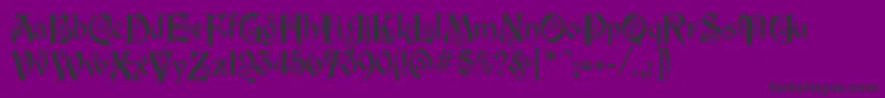 EdisonMf-Schriftart – Schwarze Schriften auf violettem Hintergrund