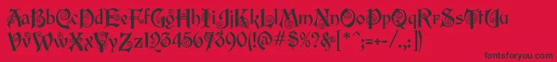 EdisonMf Font – Black Fonts on Red Background