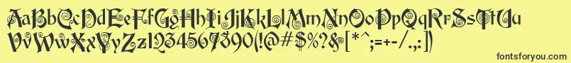 EdisonMf Font – Black Fonts on Yellow Background