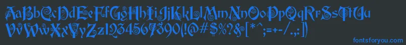 EdisonMf Font – Blue Fonts on Black Background