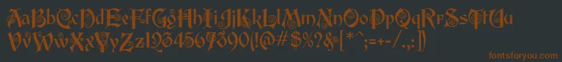 EdisonMf Font – Brown Fonts on Black Background