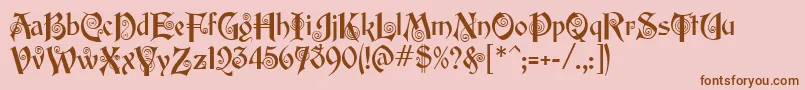 EdisonMf Font – Brown Fonts on Pink Background