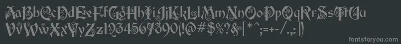 EdisonMf Font – Gray Fonts on Black Background