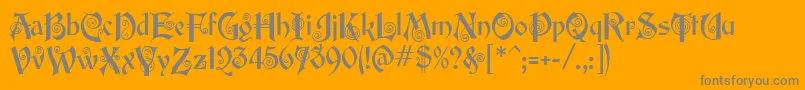 EdisonMf Font – Gray Fonts on Orange Background