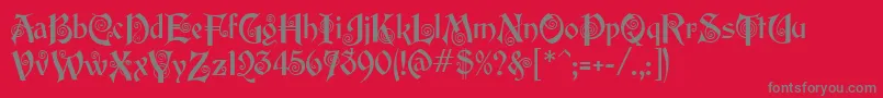 EdisonMf Font – Gray Fonts on Red Background