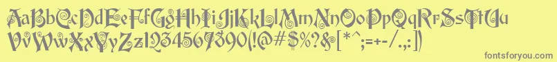 EdisonMf Font – Gray Fonts on Yellow Background
