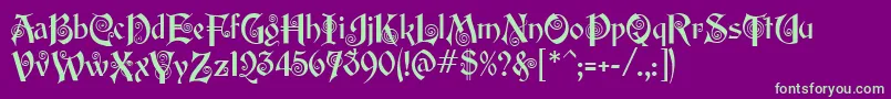 EdisonMf Font – Green Fonts on Purple Background