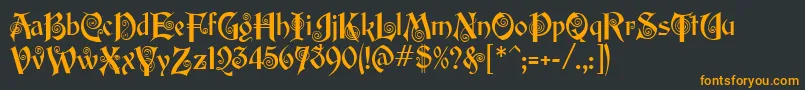 EdisonMf Font – Orange Fonts on Black Background