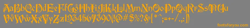 EdisonMf Font – Orange Fonts on Gray Background