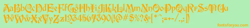 EdisonMf Font – Orange Fonts on Green Background