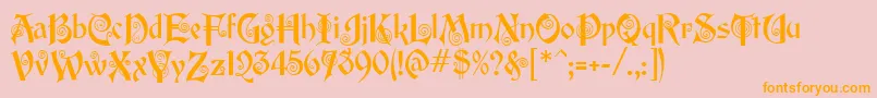 EdisonMf Font – Orange Fonts on Pink Background