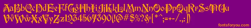 EdisonMf Font – Orange Fonts on Purple Background