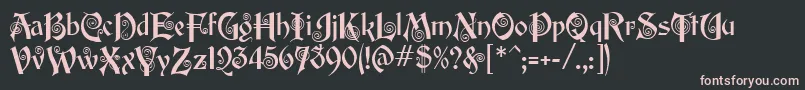 EdisonMf Font – Pink Fonts on Black Background