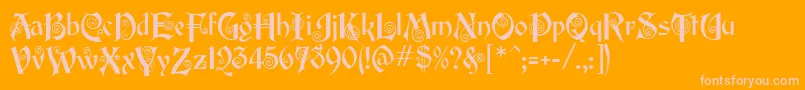 EdisonMf Font – Pink Fonts on Orange Background