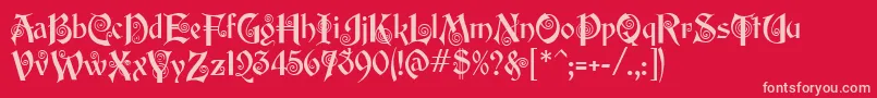 EdisonMf Font – Pink Fonts on Red Background