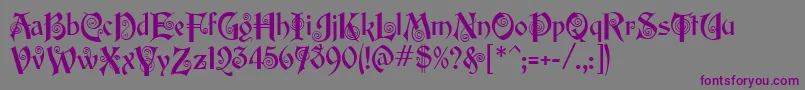 EdisonMf Font – Purple Fonts on Gray Background