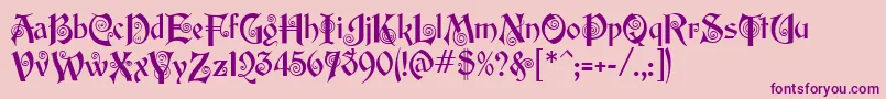 EdisonMf Font – Purple Fonts on Pink Background