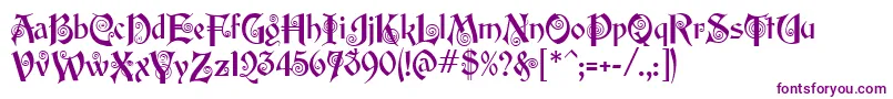 EdisonMf Font – Purple Fonts on White Background