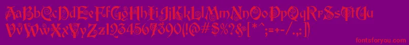 EdisonMf Font – Red Fonts on Purple Background