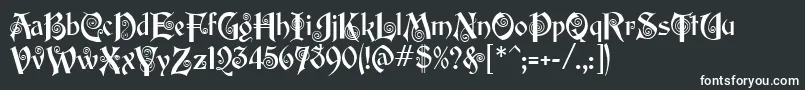 フォントEdisonMf – 黒い背景に白い文字
