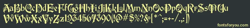 More about EdisonMf Font EdisonMf Font – Yellow Fonts on Black Background