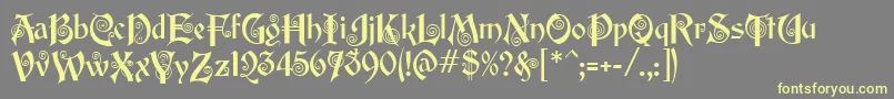 EdisonMf Font – Yellow Fonts on Gray Background