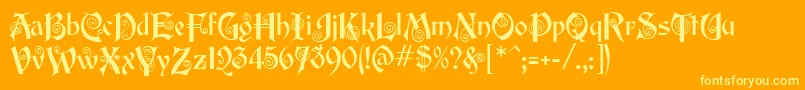 EdisonMf Font – Yellow Fonts on Orange Background