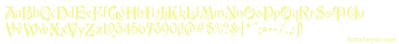 EdisonMf Font – Yellow Fonts on White Background