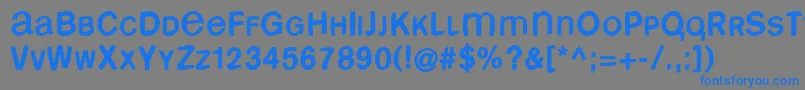 フォントFreebsm – 灰色の背景に青い文字