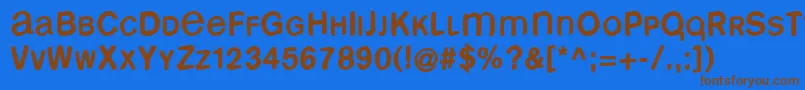Freebsm Font – Brown Fonts on Blue Background