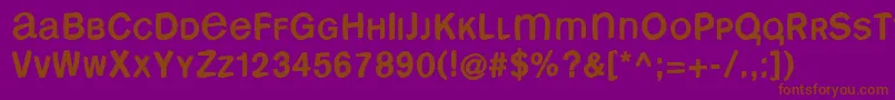 Freebsm-Schriftart – Braune Schriften auf violettem Hintergrund