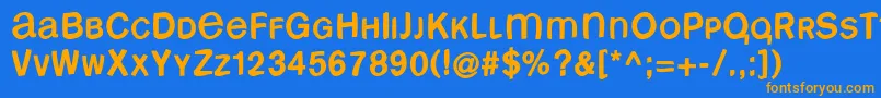 Freebsm Font – Orange Fonts on Blue Background