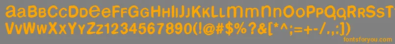 Freebsm Font – Orange Fonts on Gray Background