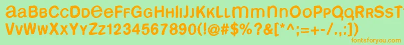 Freebsm Font – Orange Fonts on Green Background